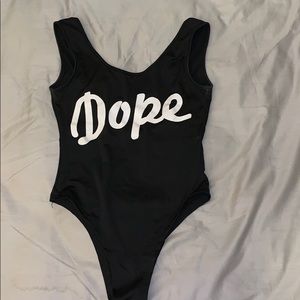 “Dope” bodysuit/swimsuit
